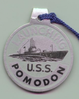 WWII Submarine Launch Tag for the USS Pomodon SS-486