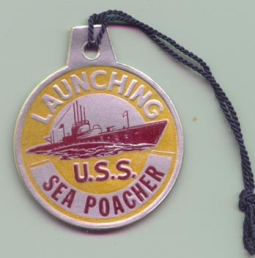 WWII Submarine Launch Tag for the USS Sea Poacher SS-406