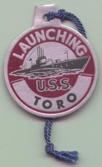 WWII Submarine Launch Tag for the USS Toro SS-422