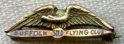 Lovely Ca. 1935 Suffolk County, New York Aero Club Solo Flight Lapel Pin