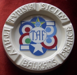 WWII USAAF Tactical Air Force TAF Ashtray in Fine Porcelain by Richard Ginori