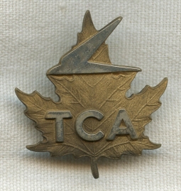 Late 1950s Trans-Canada Airlines (TCA) Hat Badge by Scully