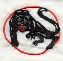 Great ca. 1944 USAAF 460th Bomb Group Souvenir Scarf of Parachute Silk, Emb. With the Unit's Patch