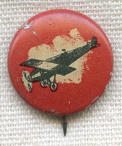 1920s Tin "Spirit of St. Louis" Lindbergh Pin