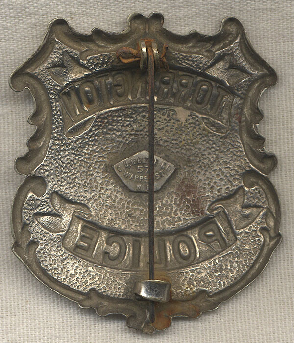 Beautiful 1900 Torrington, Connecticut Police Badge: Flying Tiger ...