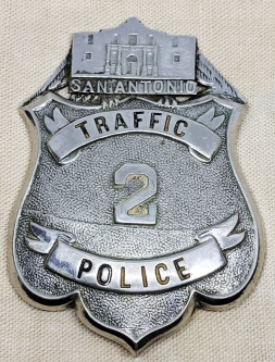 Ext. Rare 1920s San Antonio Texas Traffic Police Badge #2 by Simmang