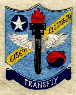 Rare Short-lived Ca 1955 USAF/ROK AF 6156th Pilot Traning Sq Large Japanese Made Jacket Patch