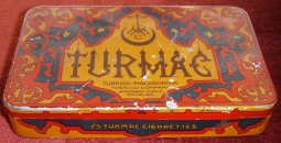 Vintage 1930s Turmac (Turkish-Macedonian) Co. Cigarette Tin