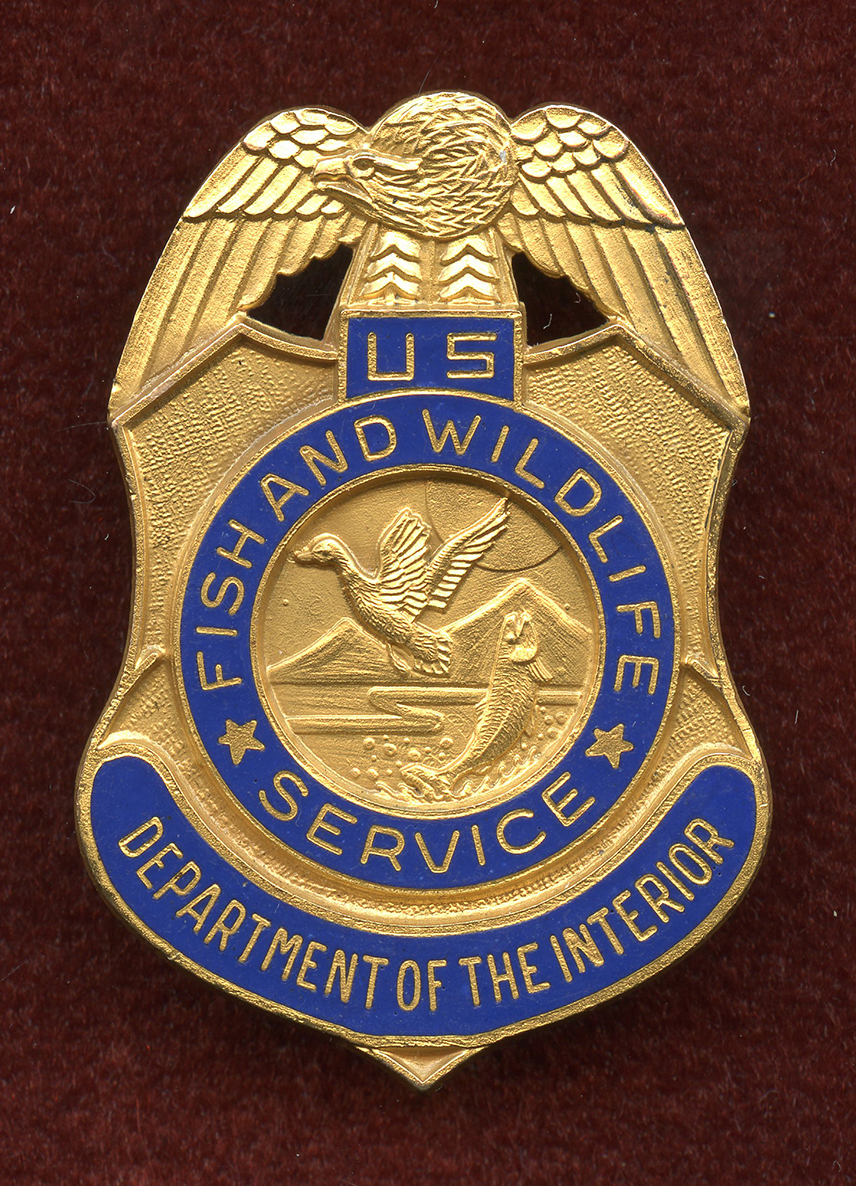 US Dept of The Interior Fish & Wildlife Service Smaller Size Badge, as