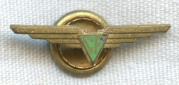 1930s California Flyers Inc. (CF) School of Aviation Deco Lapel Pin