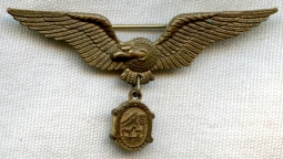 Scarce Ca. 1944 Bolivian Air Force (FAB: Fuerza Aerea Boliviana) Pilot Badge