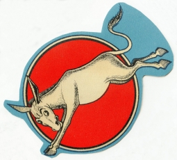 BEING RESEARCHED - Silk Screened (Squadron?) Patch with Donkey - NOT FOR SALE UNTIL IDed