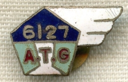 Korean War Era Japanese-Made USAF 6127th Air Terminal Group (ATG) Unofficial DI / Lapel Pin