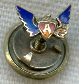 BEING RESEARCHED - 14K Gold Winged Acorn Lapel Pin - NOT FOR SALE UNTIL IDed