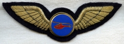 Beautiful 1950s Bullion Enameled Helicopter Wing for Bristol Helicopters (UK)