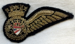 Circa Late 1970s British Airways (BA) Bullion Flight Attendant Half Wing