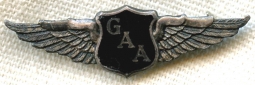 BEING RESEARCHED - Sterling "GAA" Lapel Wing with R.L. Griffith & Son Mark - NOT FOR SALE UNTIL IDed