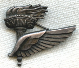 BEING RESEARCHED - Sterling Half Wing with Torch - NOT FOR SALE UNTIL IDed