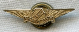 BEING RESEARCHED -10K Gold REF Aircraft Corp. Lapel Pin  - NOT FOR SALE UNTIL IDed