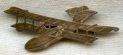 BEING RESEARCHED - Gold-Filled Hand-Engraved Seaplane Pin WWI-1920s(?)  - NOT FOR SALE TIL IDED