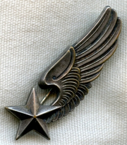 BEING RESEARCHED - 1940s-50s? Winged Star Hat Badge by Balfour - NOT FOR SALE UNTIL IDed