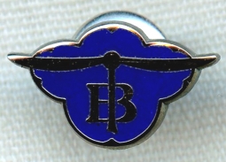 BEING RESEARCHED - Sterling "B" Aviation Co. (?) Lapel Pin by B.B. Co. - NOT FOR SALE UNTIL IDed