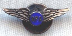 BEING RESEARCHED 1940s-'50s? Sterling National Pilots' Association? Lapel Wing NOT FOR SALE TIL IDed