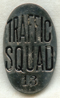 BEING RESEARCHED - Ca. 1920s Traffic Squad Badge for Unknown State - NOT FOR SALE UNTIL IDed