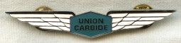 Circa 1990s Union Carbide Corporation Pilot Wing