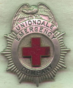 1910s Uniondale, Indiana Emergency Company Badge