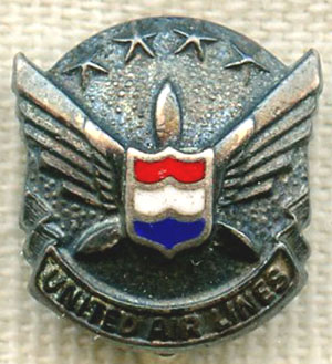 Early 1960s United Airlines 1 Year Of Service Sterling Lapel Images By 