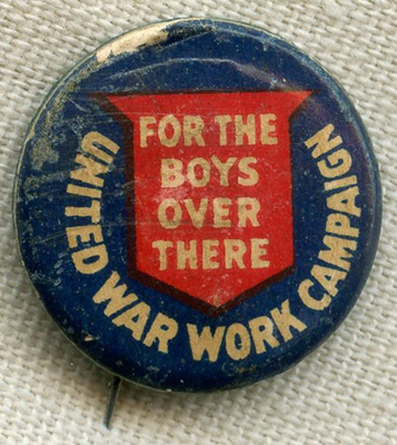 WWI United War Work Campaign Donation Pin: Flying Tiger Antiques Online ...