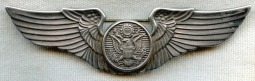 WWII USAAF Air Crew Wing in Sterling Silver in the Walter Lampl  "Juarez" Pattern