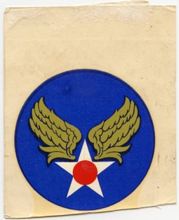 Unused WWII USAAF Decal in Color No Lettering