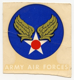 Unused WWII USAAF Decal in Color