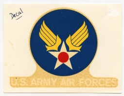 Unused WWII USAAF Decal in Color Large Size