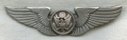 Beautiful Indian-Made WWII USAAF Air Crew Wing in Solid Silver