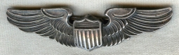 Nice "Salty" Circa 1944 USAAF Pilot Wing in Sterling with Stamped Amico Hallmark