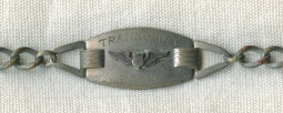 1930s-WWII US Air Corps ID Bracelet Engraved "Transport 2843" by Robbins