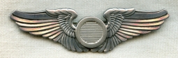 Late 1930s-Early WWII US Air Corps Observer Wing in Sterling Silver by Gemsco