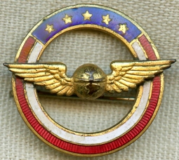 Beautiful Enameled WWI US Air Service Patriotic/Sweetheart Pin