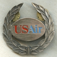 Circa 1990's US Air Pilot Hat Badge 2nd Issue by Balfour
