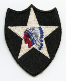 WWII United States Army 2nd Division (Indian Head) Shoulder Patch