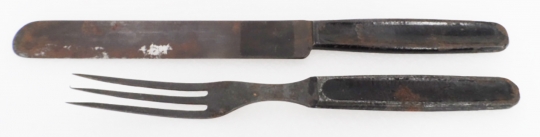 Antique Folding Knife Fork Spoon Combo Utensils John Pound & Co Leadenhall Indian fashion Wars, Spanish American War Era