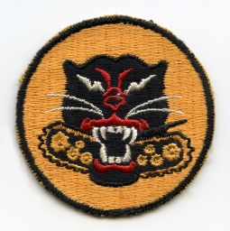 WWII US Army 8-Wheel Tank Destroyer "No-Fender, Ribbed Weave Variant" Shoulder Patch