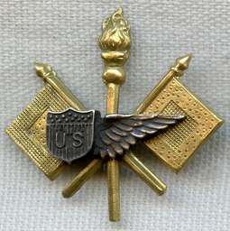 Gorgeous Ca. 1917 US Air Service Jr. Military Aviator of Observer Sweetheart Pin.