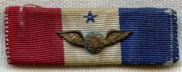 WWI US Air Service (USAS) Service Ribbon with Winged Globe