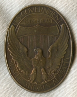 Beautiful WWI US Government Nitrate Plant Muscle Shoals Alabama #ed Bronze Worker Badge