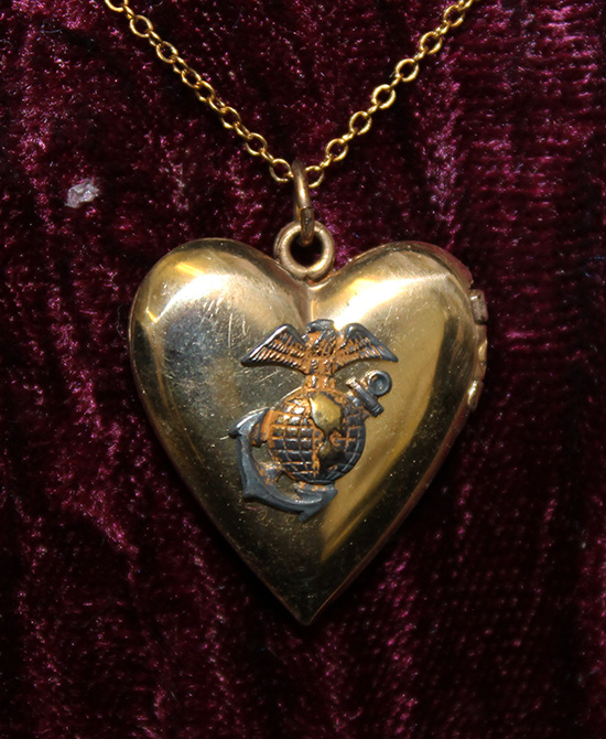 Flying Tiger Antiques Online Store: Early WWII USMC Sweetheart Heart ...