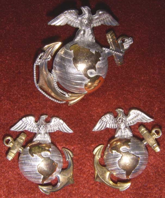 Gold & Silver EGA Cufflinks for Officer Dress - The Marine Shop